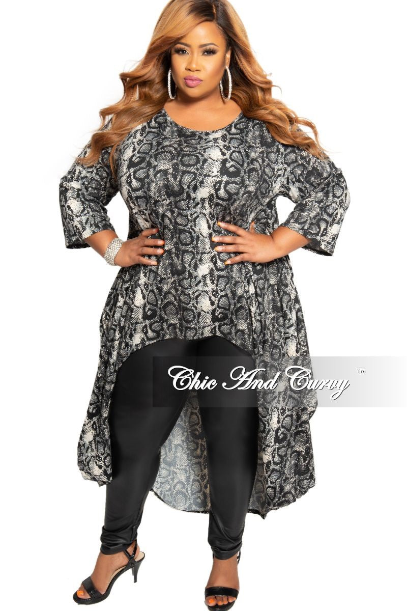 New Plus Size Short Sleeve High-Low 