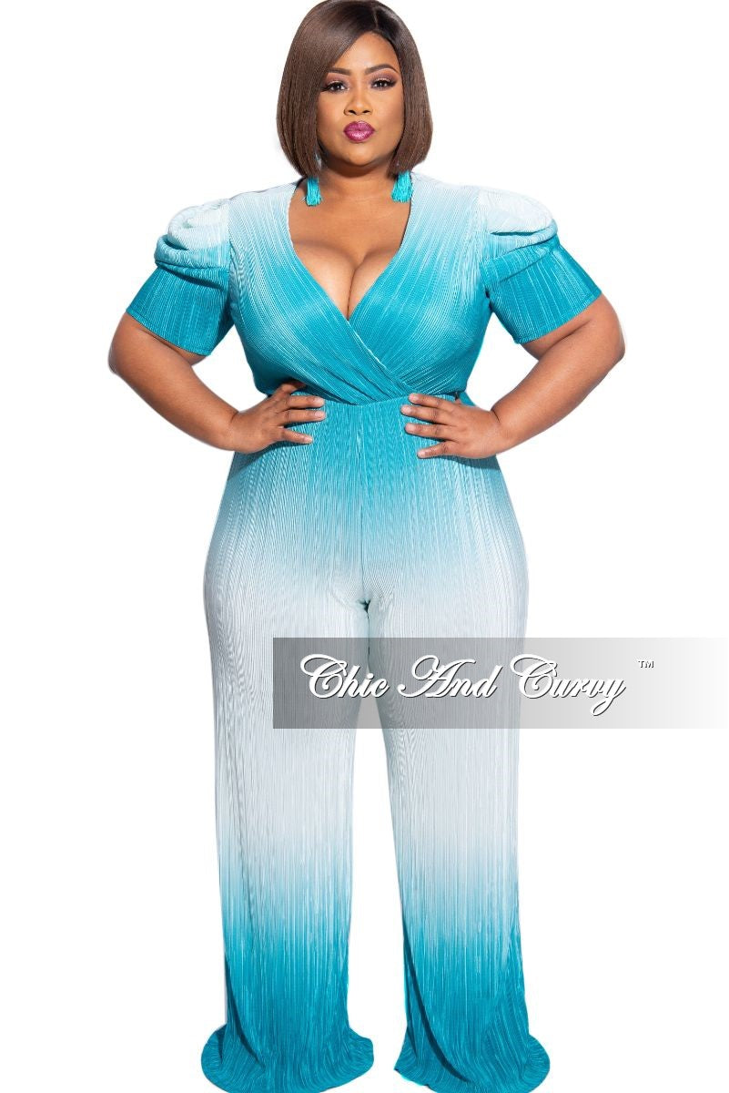 plus size teal jumpsuit