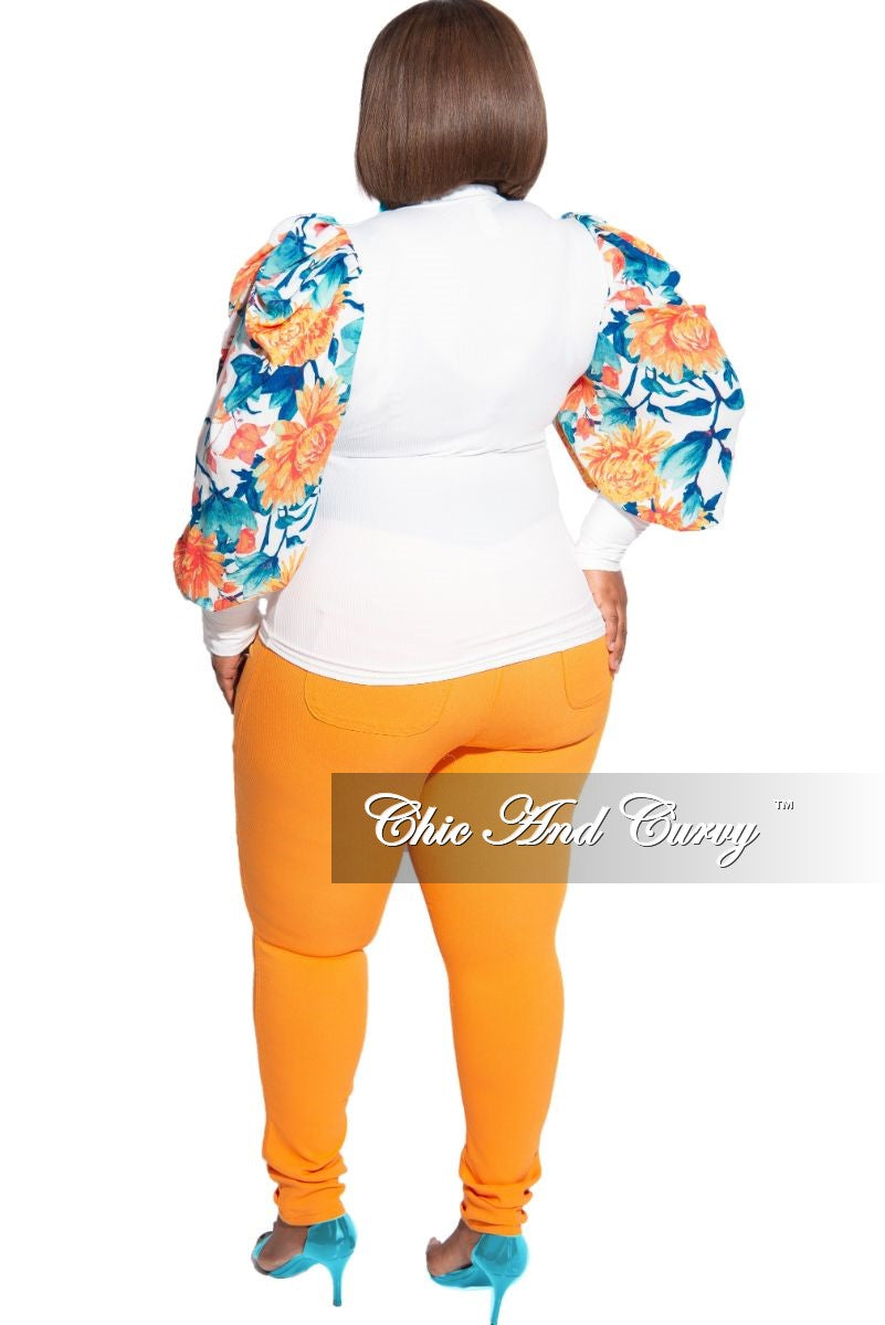 plus size orange jeans