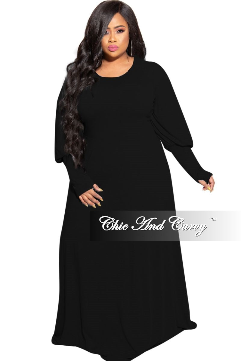 plus size black maxi