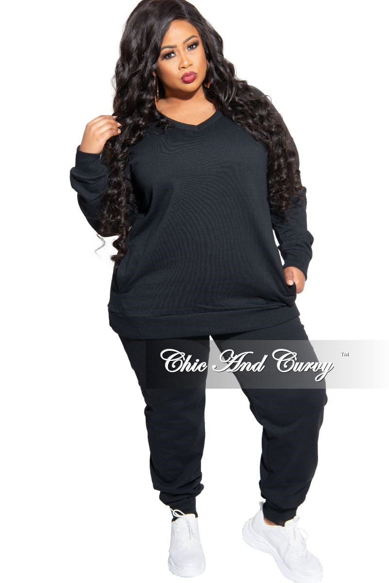 plus size sweatpants set