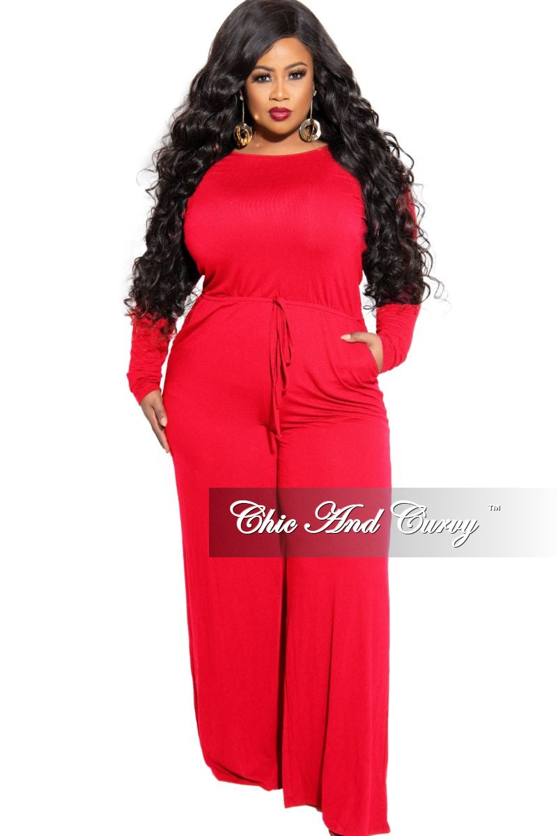 plus size long sleeve jumpsuit