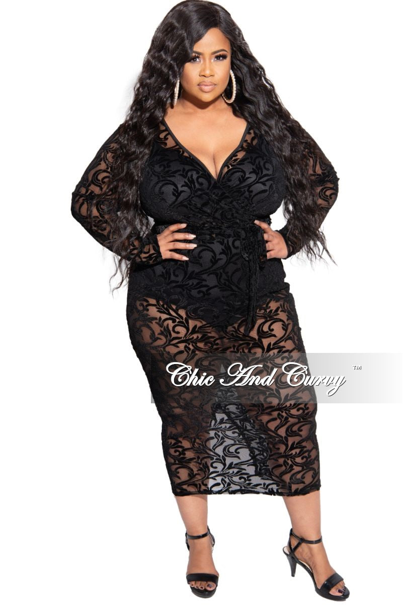 plus size sheer bodycon dress