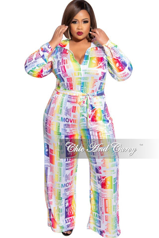 plus size rainbow jumpsuit