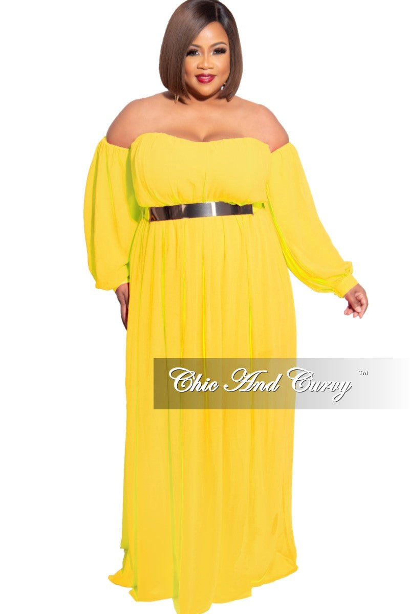 yellow off the shoulder dress plus size