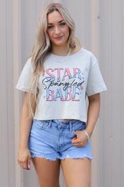 Star Spangled Babe Graphic Tee - Cenkhaber