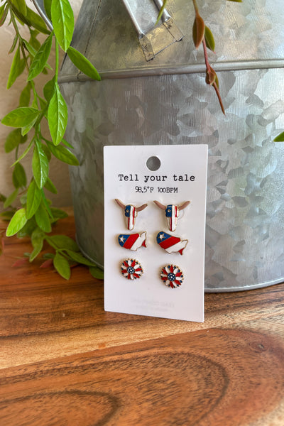 American Made Earring Set - Cenkhaber