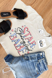 Star Spangled Babe Graphic Tee - Cenkhaber