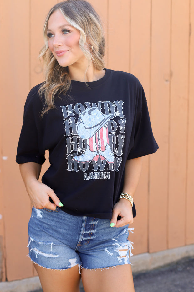 Howdy America Graphic Tee - Cenkhaber