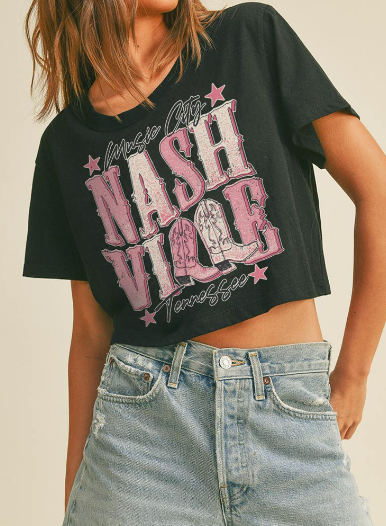 Nashville Music City Graphic Tee - Mohebina laemeh