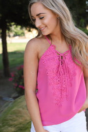 Lace me up top : Pink - Cenkhaber