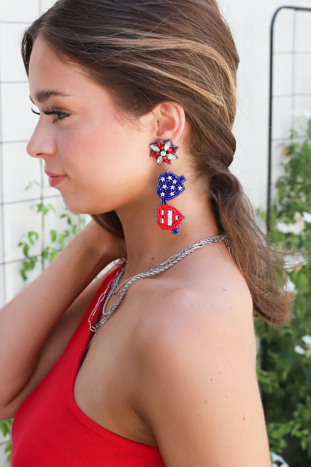 American Heart Eyes Earrings - Cenkhaber