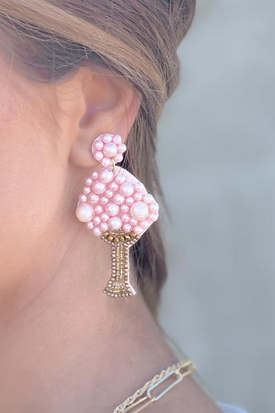 Pink Champagne Earrings - Cenkhaber