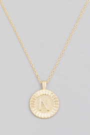Initial Coin Necklace A-Z - Cenkhaber