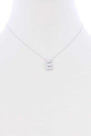 Rhinestone Initial Necklace - Mohebina laemeh