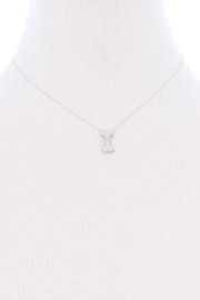 Rhinestone Initial Necklace - Mohebina laemeh