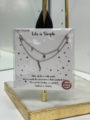 Life is Simple Necklace - Cenkhaber