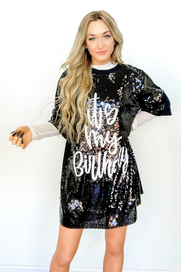 It's My Birthday T-Shirt Dress - Mohebina laemeh