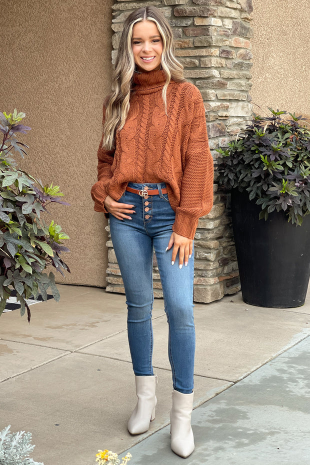 Above All Turtleneck Sweater - ShopSpoiled