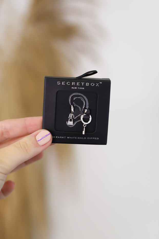 Keep It Locked Earrings: Silver - Mohebina laemeh