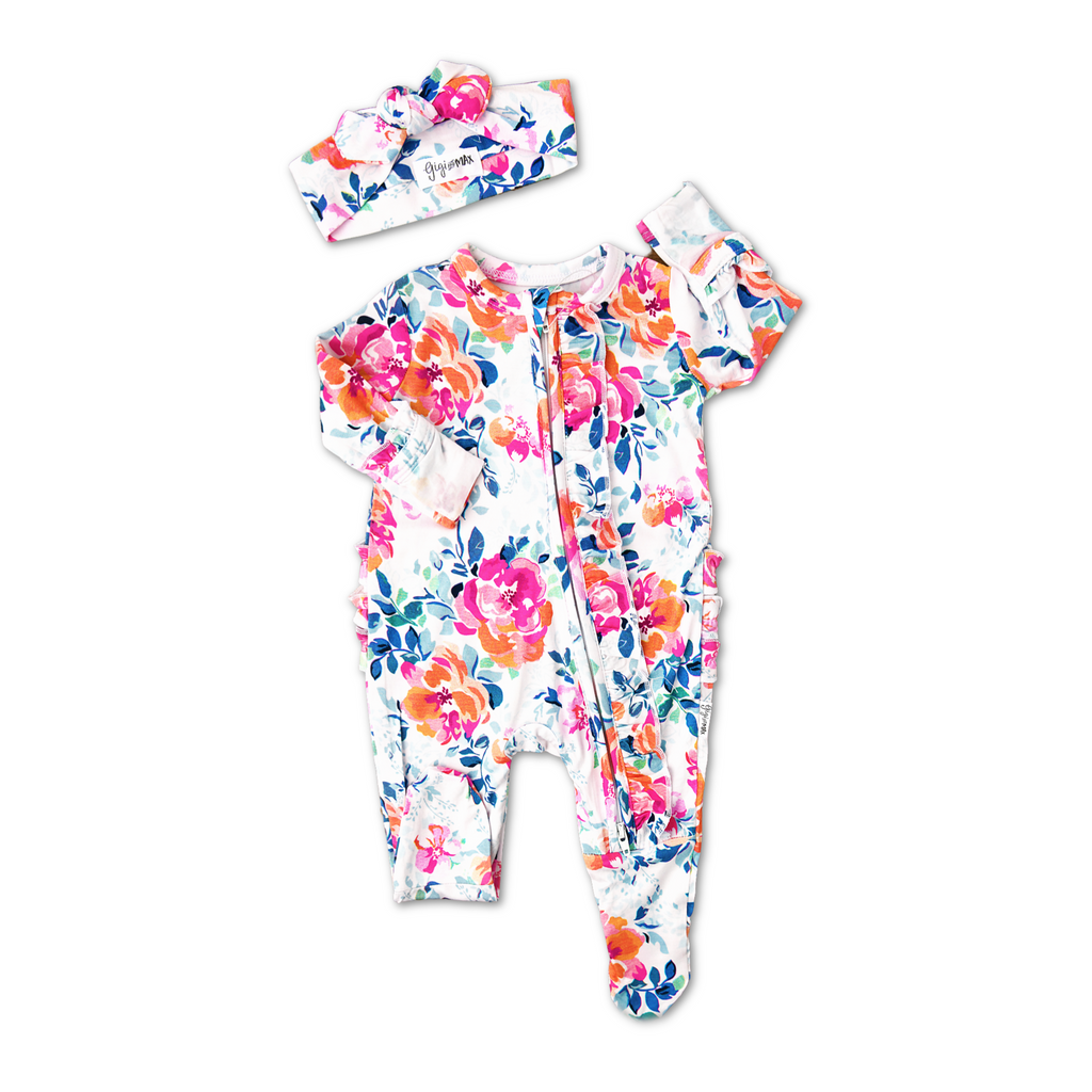 floral newborn pants