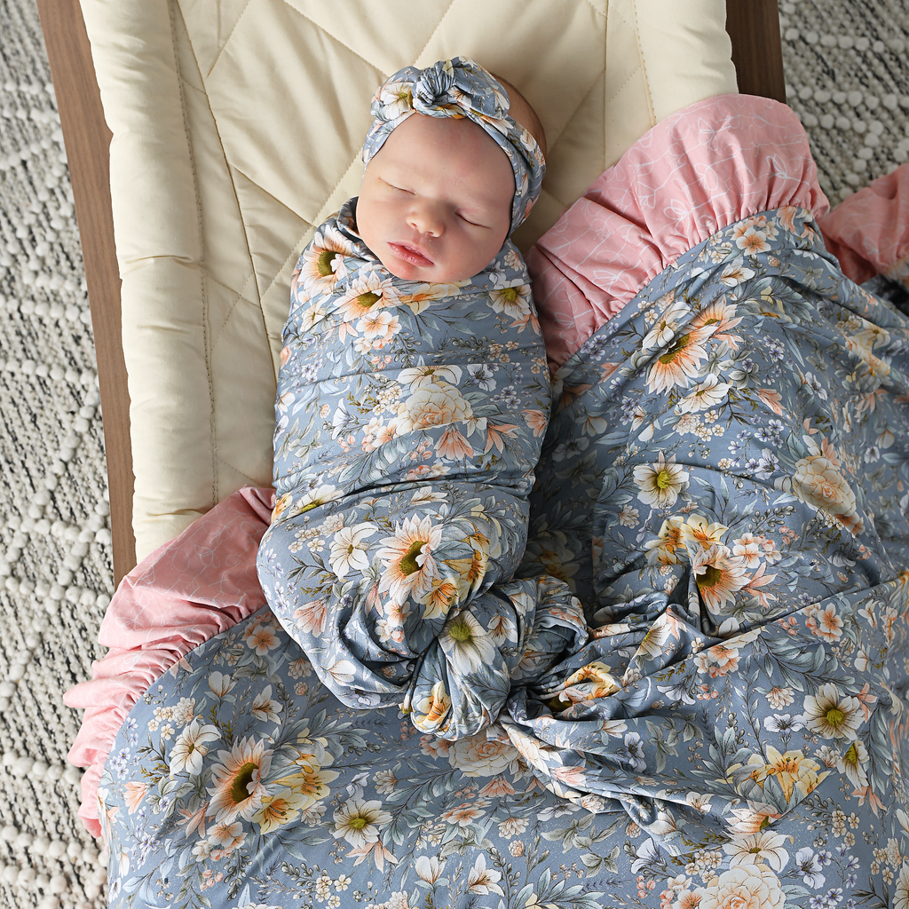 Elodie & Esther Double Layer Ruffle Blanket - Gigi and Max