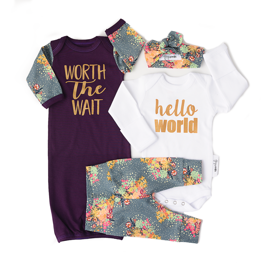 floral baby outfit newborn