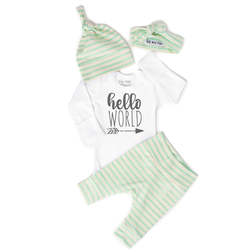 newborn hello world outfit