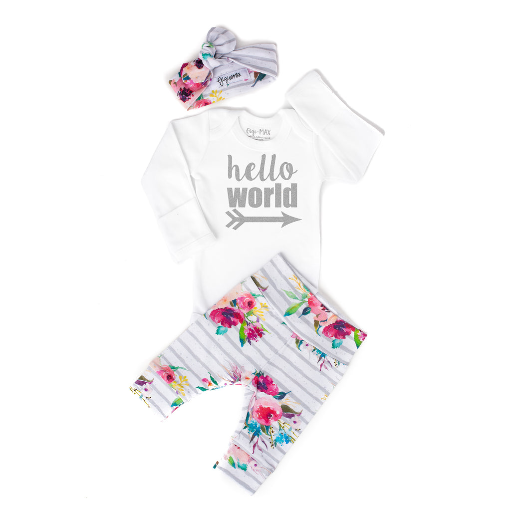 welcome to the world newborn outfit