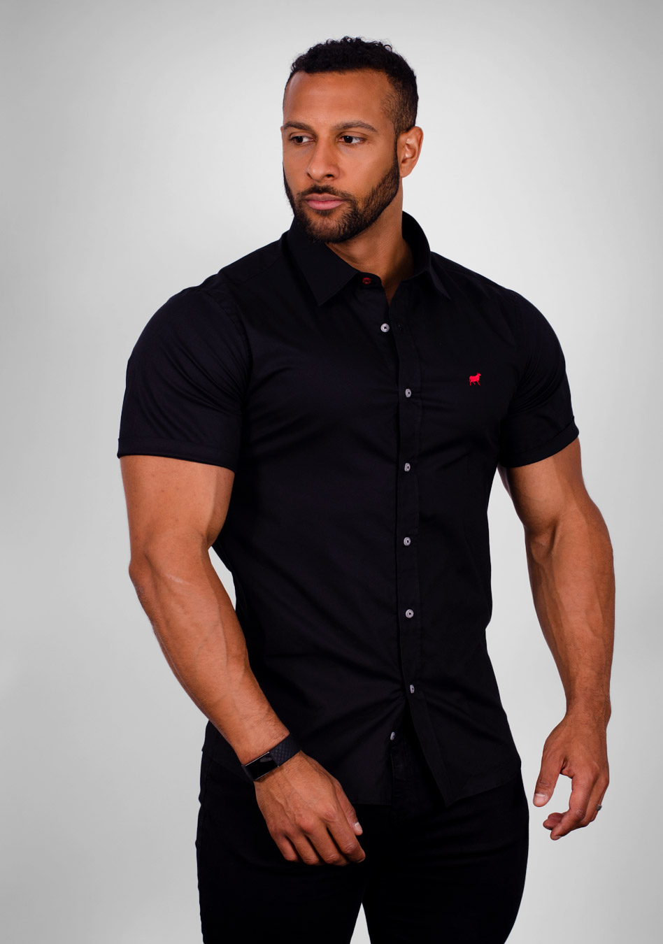 Navy Muscle Fit Shirt - Outlawed