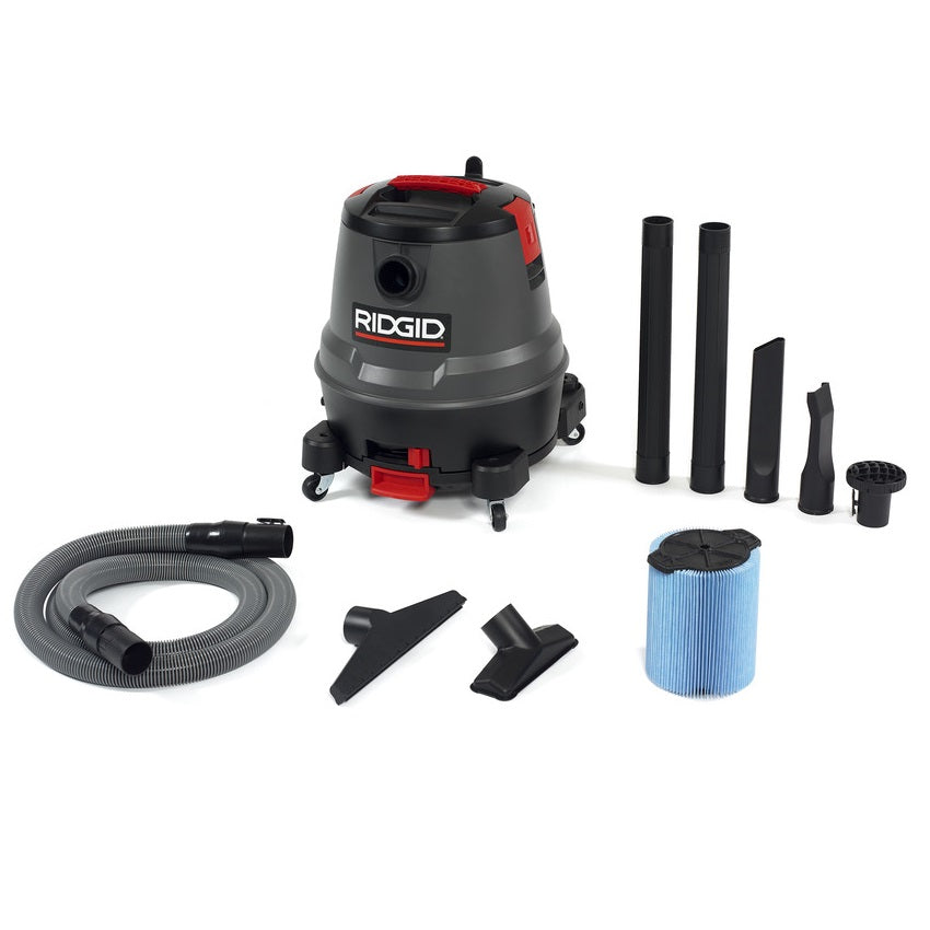  Ridgid 50313 4000 rv Portable Wet Dry aspiradora, 4-Gallon  Small Wet Dry Vac con 5,0 Pico HP Motor, Pro – Manguera, asa ergonómica,  cable, puerto para soplador : Todo lo demás