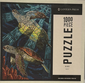 1000 Piece Puzzle, Sea Turtle - Paper Mosaic - Sidekicks Ptown - Sea Turtle Puzzle