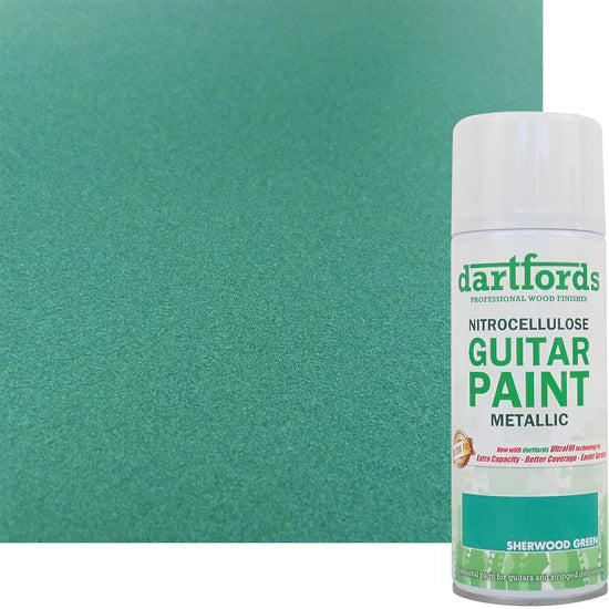 [dartfords] Sherwood Green Metallic Nitrocellulose Guitar Paint - 400ml Aerosol