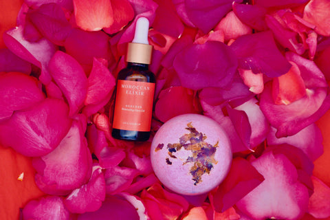 Rose and Argan Face Serum. Rose Bath Bomb