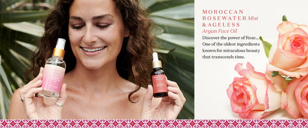 Rose and Argan Face Oil for Beauty,  Rosewater for Beauty