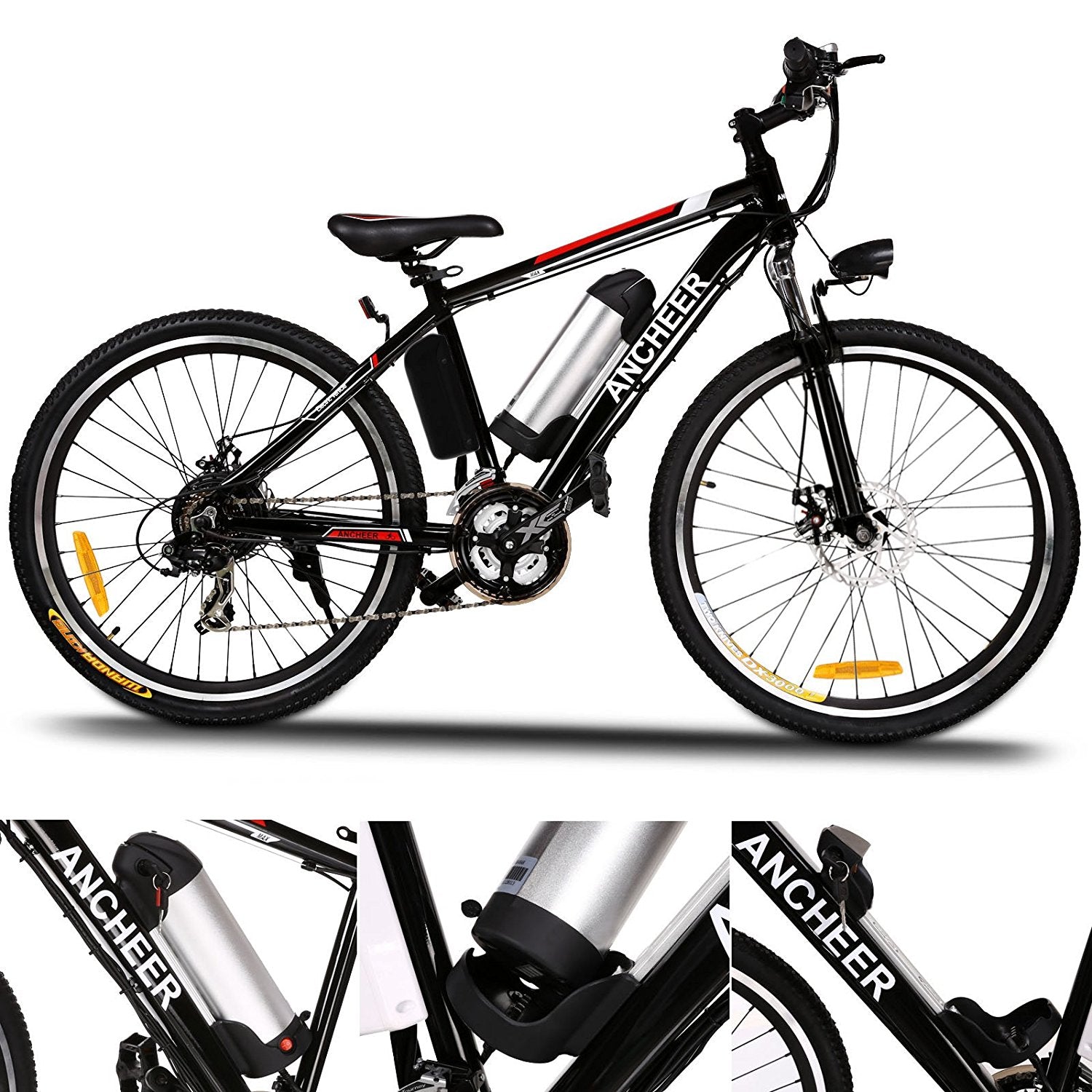 ANCHEER 26 Inch Wheel Electric Mountain Bike 250W With, 57% OFF
