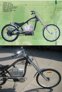motorized chopper bicycle