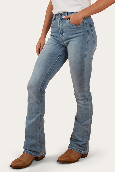 Bowie Stretch Flare Jeans - Mid Blue