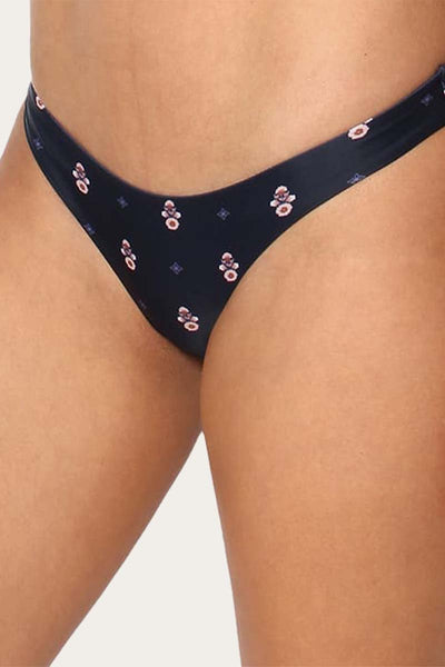 Western Wildflower String Bikini Panty in Blue & Purple