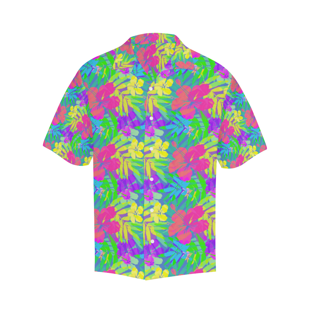 Neon Tropical Pattern Print Design A03 Men's Hawaiian Shirt - JorJune