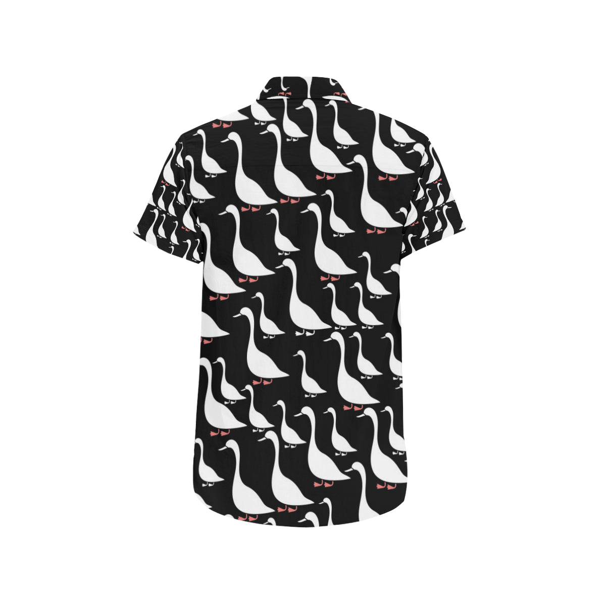 Goose Pattern Print Design 01 Men Button Up Shirt - JorJune