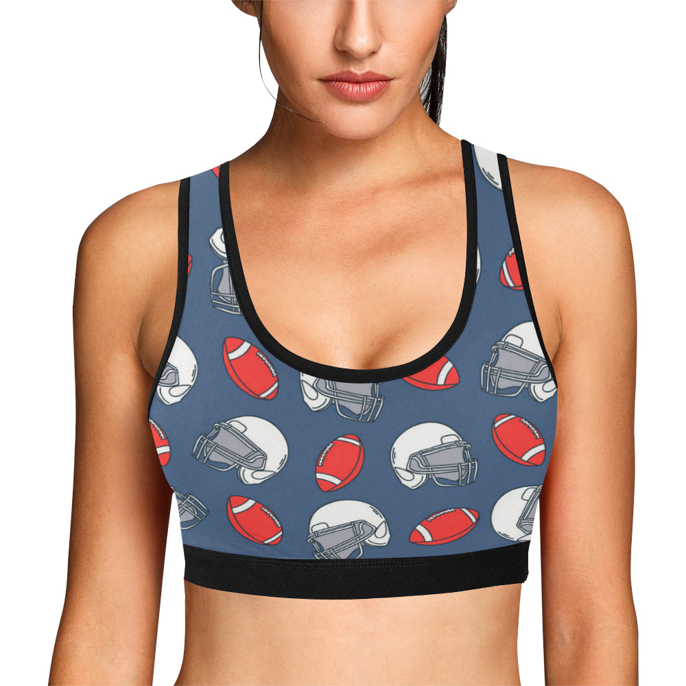 American Football Pattern Sports Bra