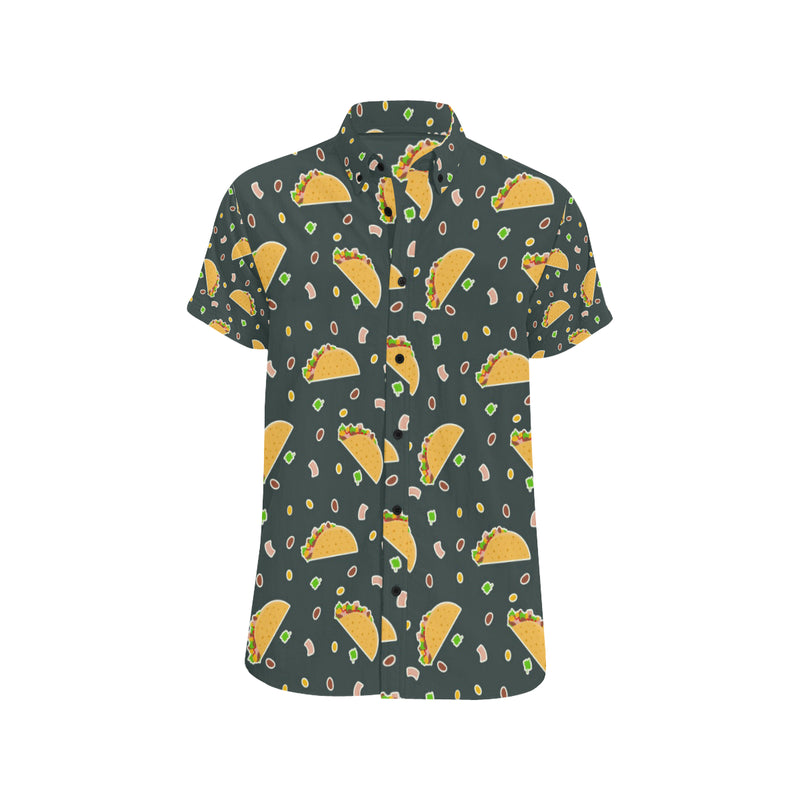 Taco Pattern Print Design TC02 Men Button Up Shirt - JorJune