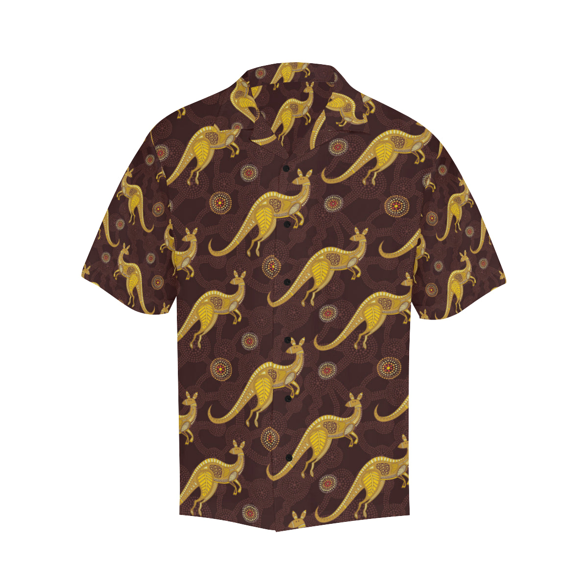 Kangaroos Aboriginal Pattern Print Design 08 Men's Hawaiian Shirt - JorJune