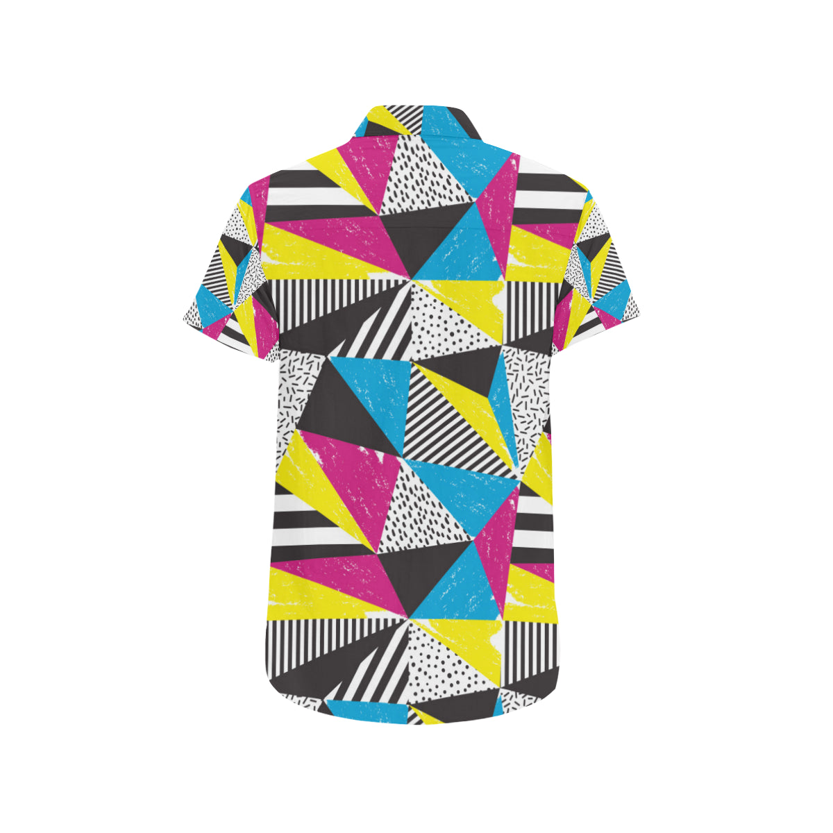 80s Pattern Print Design 2 Men Button Up Shirt - JorJune