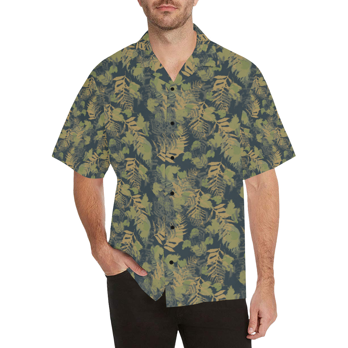 Camouflage Tropical Pattern Print Design 04 Hawaiian Shirt - JorJune