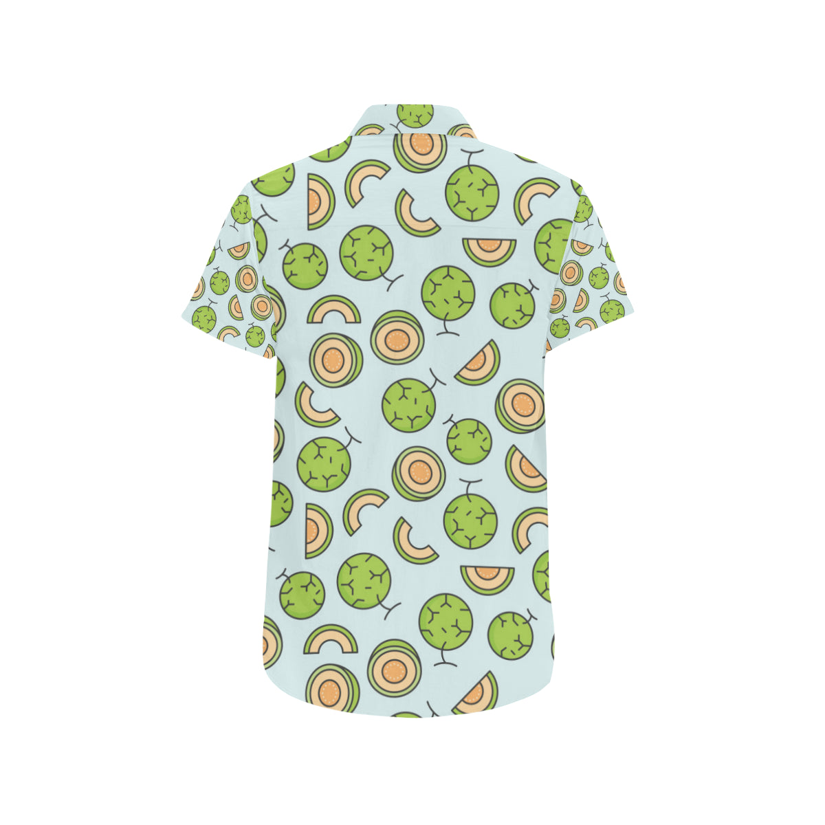 Cantaloupe Pattern Print Design 02 Men Button Up Shirt - JorJune
