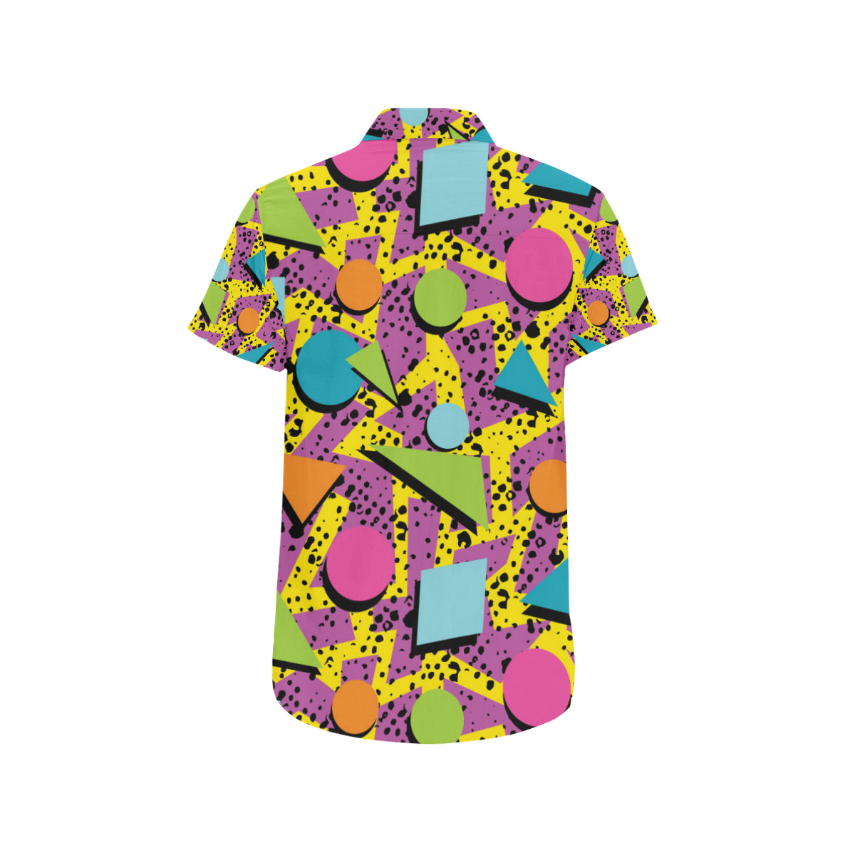 80s Pattern Print Design 1 Men Button Up Shirt - JorJune