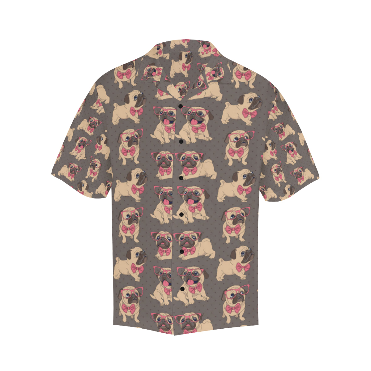 Pug Pattern Print Design A05 Men's Hawaiian Shirt - JorJune