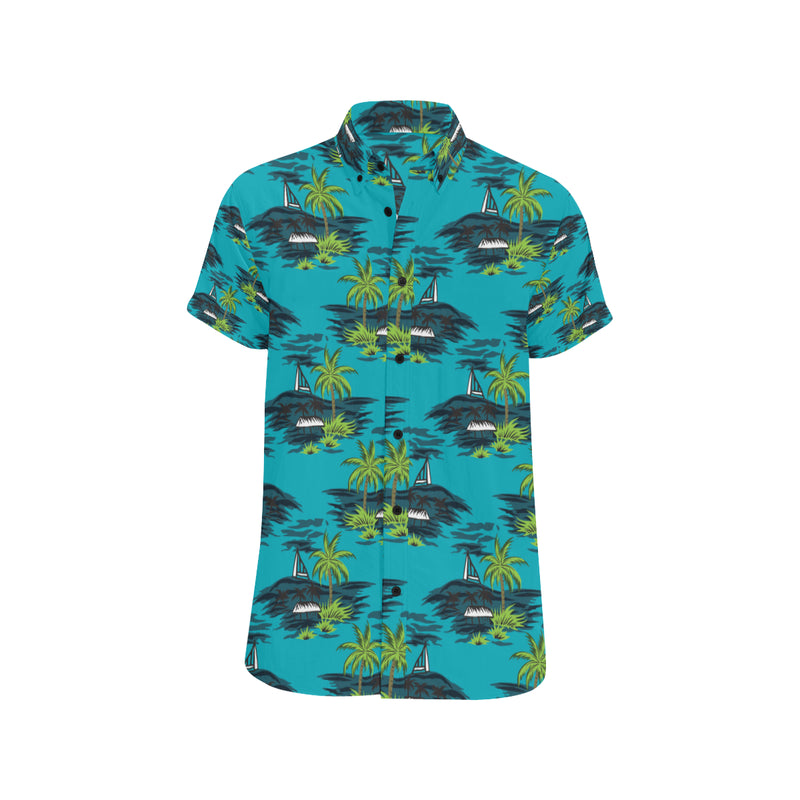Pacific island Pattern Print Design A01 Men Button Up Shirt - JorJune